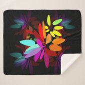 Modern Psychedelic Style Rainbow Print Sherpadecke (Vorderseite (Horizontal))