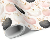 Modern Pumpkin Monogram - Personalisiert Initial Geschenkpapier (Rolleneckpunkt)