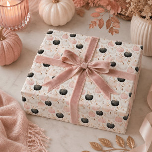 Modern Pumpkin Monogram - Personalisiert Initial Geschenkpapier