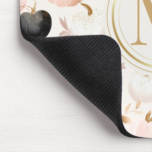 Modern Pumpkin Monogram - Personalisiert Initial Mousepad (Ecke)
