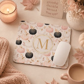 Modern Pumpkin Monogram - Personalisiert Initial Mousepad