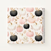 Modern Pumpkin Monogram - Personalisiert Initial n Notizblock (Rückseite)