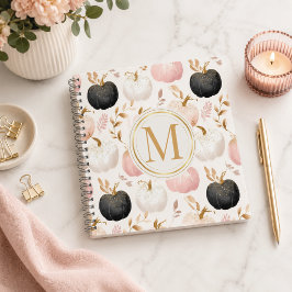 Modern Pumpkin Monogram - Personalisiert Initial n Notizblock