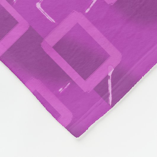 Modern Pumpkin on Purple Geometric Fleece Blanket (Ecke)