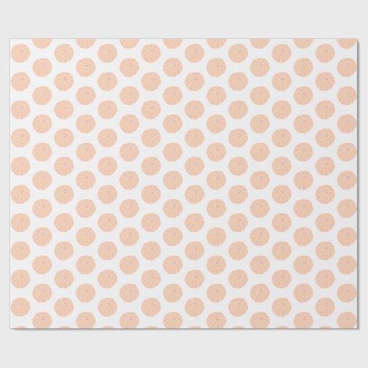 Modern Pumpkin Pattern Orange White Geschenkpapier (Flach)