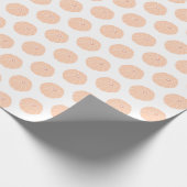 Modern Pumpkin Pattern Orange White Geschenkpapier (Ecke)