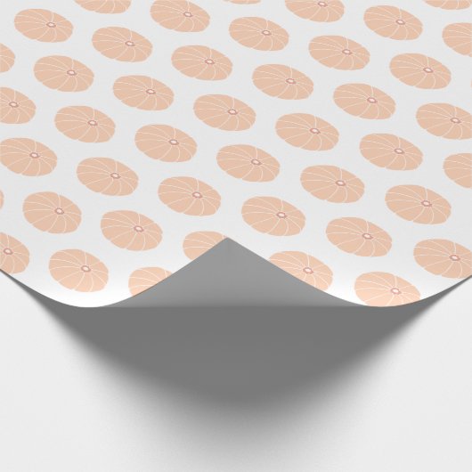 Modern Pumpkin Pattern Orange White Geschenkpapier (Ecke)