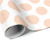 Modern Pumpkin Pattern Orange White Geschenkpapier (Rolleneckpunkt)