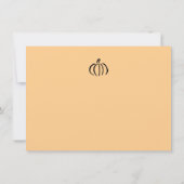 Modern Pumpkin Personalisiert Dankeschön Hinweise Mitteilungskarte (Rückseite)