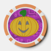 Modern Pumpkin Poker Chip (Rückseite)