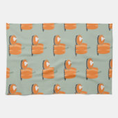 Modern Pumpkin Pumpkin Pie Muster Creme Green Geschirrtuch (Horizontal)