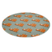 Modern Pumpkin Pumpkin Pieptgrün Schneidebrett (Ecke)
