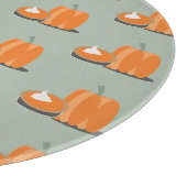 Modern Pumpkin Pumpkin Pieptgrün Schneidebrett (Ecke)