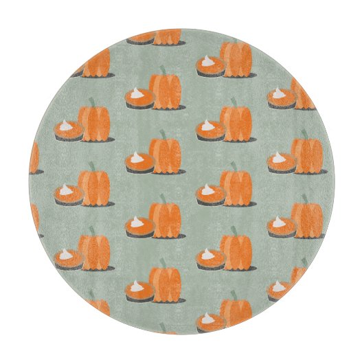 Modern Pumpkin Pumpkin Pieptgrün Schneidebrett (Vorderseite)