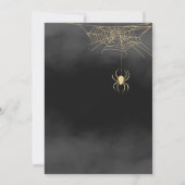 Modern Pumpkin Spider Halloween-Party Einladung (Rückseite)