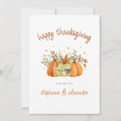 Modern Pumpkins Terracotta Happy Thanksgiving Feiertagskarte (Vorderseite)