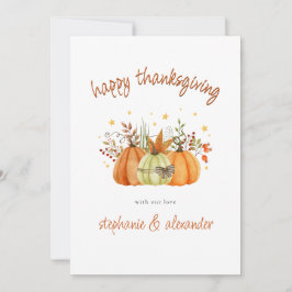 Modern Pumpkins Terracotta Happy Thanksgiving Feiertagskarte