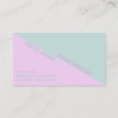 Modern Punchy Pastel Duotone - Visitenkarte (Rückseite)