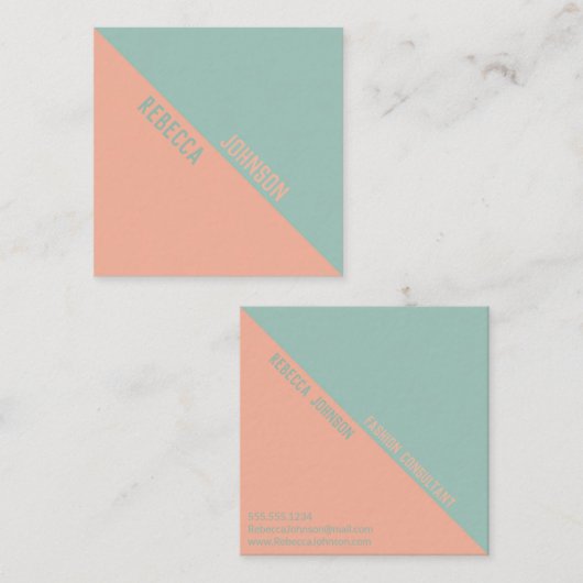 Modern Punchy Pastel Duotone - Visitenkarte (Vorne/Hinten)