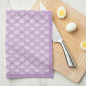 Modern Purple Abstract Floral Pattern Geschirrtuch (Viertel Falte)