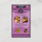 Modern Purple Bakery Branding Custom Logo QR Code Visitenkarte (Vorderseite)