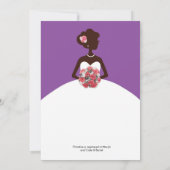 Modern Purple Bridal Shower Invitation Einladung (Rückseite)