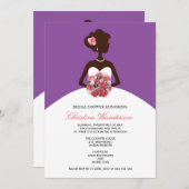 Modern Purple Bridal Shower Invitation Einladung (Vorne/Hinten)