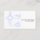 Modern Purple Circuit Board Software Engineer Visitenkarte (Vorderseite)