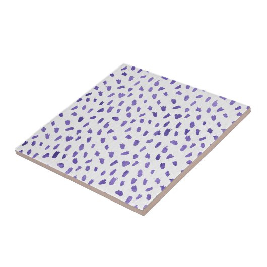 Modern Purple Dots Fun Spots Ceramic Tile Fliese (Seite)