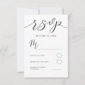 Modern Purple Floral Wedding RSVP Karte (Rückseite)