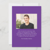 Modern Purple Frame 2 Photo Graduation Ankündigung (Rückseite)