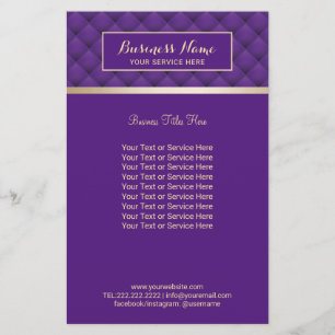 Modern Purple & Gold Beauty Salon Spa Flyer