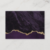  Modern Purple Gold Wedding Enclosure Card Begleitkarte (Rückseite)