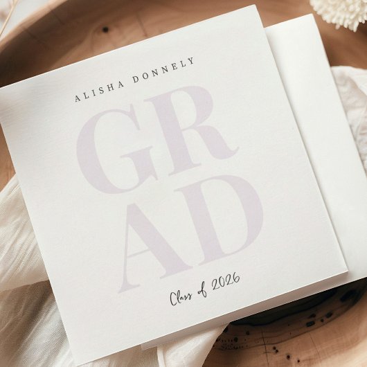 Modern Purple Graduation Napkin  Serviette