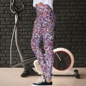 Modern Purple Grey Pink Magenta Glitter Pattern Leggings
