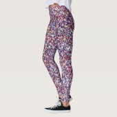 Modern Purple Grey Pink Magenta Glitter Pattern Leggings (Links)