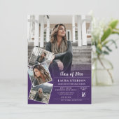 Modern Purple Minimalist Einladung (Stehend Vorderseite)