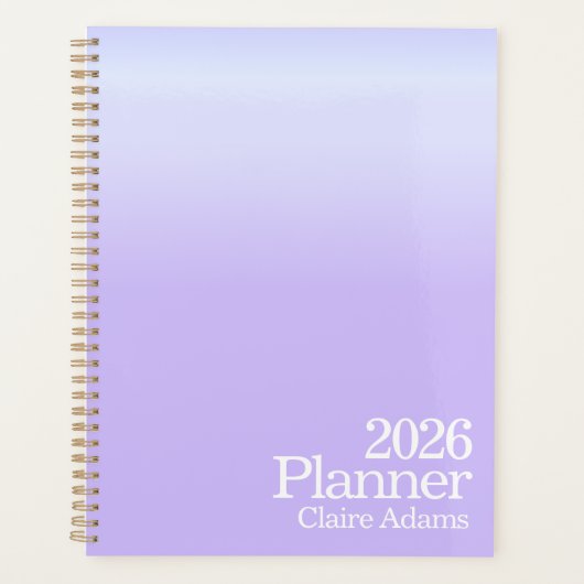 Modern Purple Ombre Planner Planer (Vorderseite)