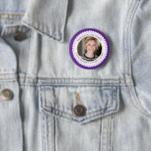 Modern Purple Pearls Forever in our Hearts Button (Beispiel)