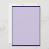 Modern Purple Photo Frame Graduation Party Einladung (Rückseite)