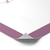 Modern Purple Roses Any Age Birthday Welcome Poster (Ecke)