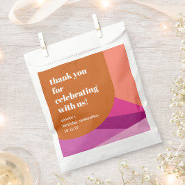 Modern Purple Rust Art Custom Birthday Thank You Geschenktütchen