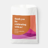 Modern Purple Rust Art Custom Birthday Thank You Geschenktütchen (Vorderseite)