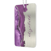 Modern Purple Silver Agate Metallic Autolufterfrischer (Links)