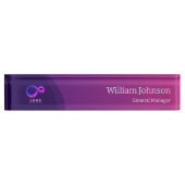 Modern Purple Technology Custom Logo  Namensplakette (Vorderseite)