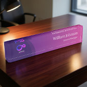 Modern Purple Technology Custom Logo  Namensplakette