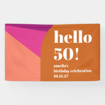 Modern Purple Terracotta Art Custom 50th Birthday