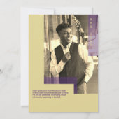 Modern Purple Typography Grad Party Photo Einladung (Rückseite)