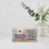 Modern QR Business Card – Marble Style Visitenkarte (Stehend Vorderseite)