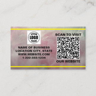 Modern QR Business Card – Marble Style Visitenkarte